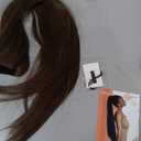 SEIKEA 28" Ponytail Extensions Drawstring Long Straight Fake Pony Tail Natural Soft Clip in Hair Extension Synthetic Heat Resistant Hairpiece - Dark Brown