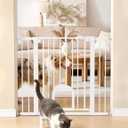 Babelio 36" Tall Pet Gate with Cat Door, CatPrivilege III, 29-43"