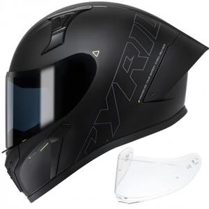 CYRIL Full Face Motorcycle Helmet DOT Approved for Adults, Street Racing, Matte Black, X-Large 