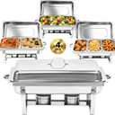 Chafing Dishes for Buffet 9QT with 7 Multi-Size Food Pans