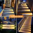 VOLISUN Solar Step Lights Outdoor Waterproof, LED Outdoor Stair Lights, Solar Step Light for Outside, Warm&Cool White Deck Light Decor for Stair,Front Porch and Patio(Gray,12 Pack)