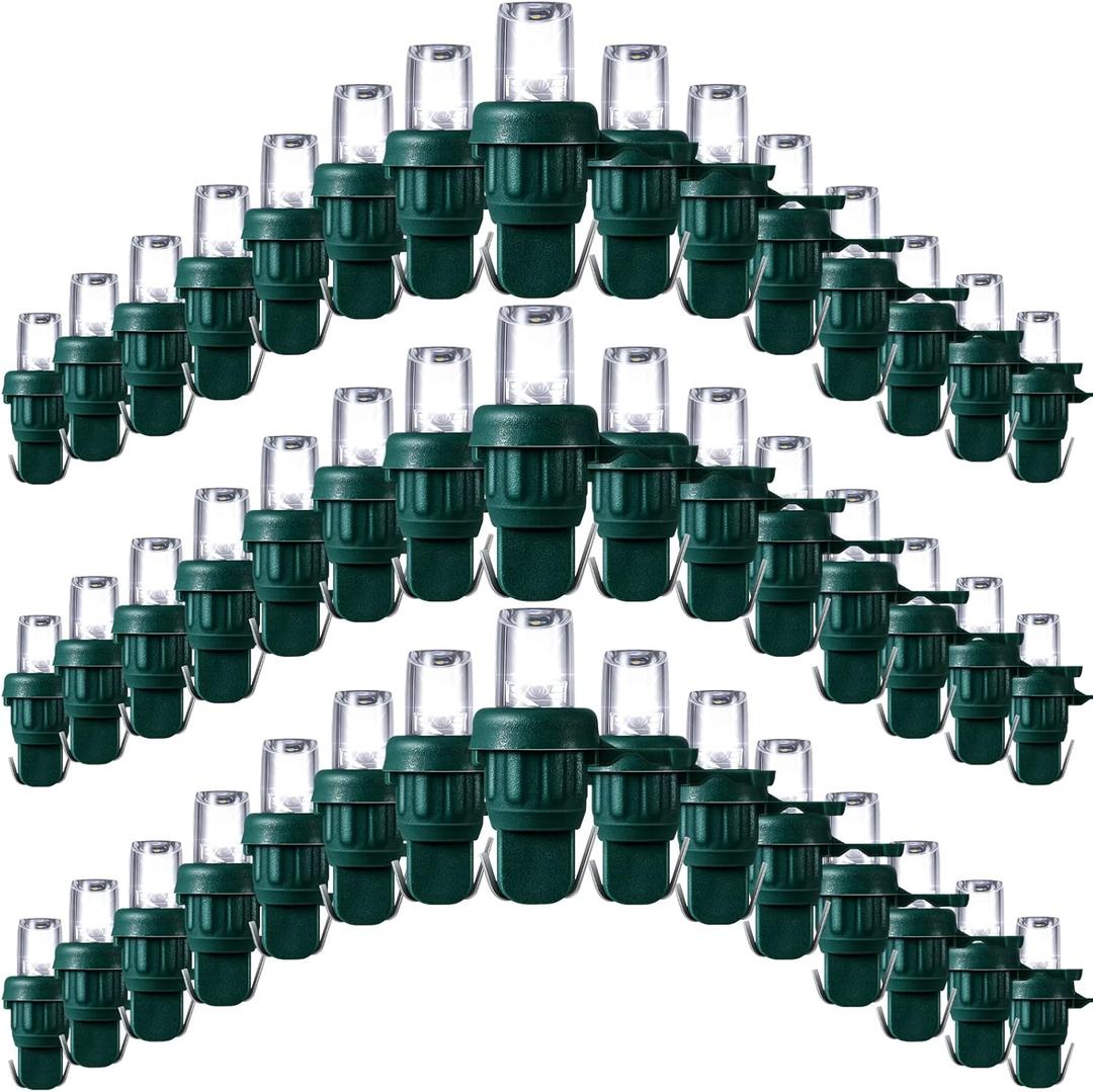 Honoson LED 5 mm Christmas String Lights Replacement Bulbs LED Wide Angle Wire Light Set Indoor Outdoor Home Decor Festival Decorations for Xmas Tree Lights(Cold White Bulb,180 Count)