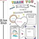 4 x Pastor Appreciation Card, Thank You Greeting Card for Pastor from Kids and Church Members, DIY Fill-in and Coloring Card with Envelope, 8 x 5.3 Inch