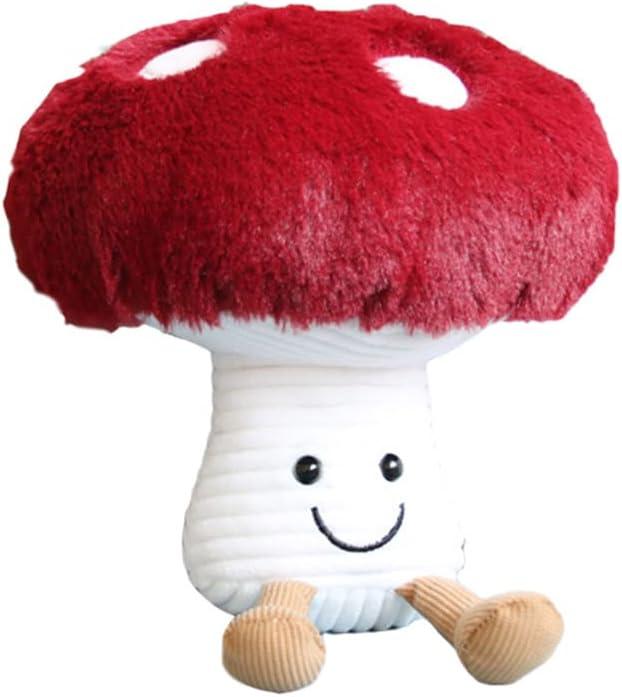 Mushroom Plush Cute Mushroom Plushie Stuffed Animals Pillows Home Decor Kids Gift Red Mushroom Pillows Plush 10.2 Inches (10.2IN)