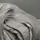 Floral Quilt Set California King 3 Pieces Grey Floral Quilt Coverlet Set Soft Microfiber Lightweight Purple Quilted Bedspread for All Season 106"x96"