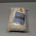 NeColorLife Ottoman Cover Square Velvet Ottoman Slipcover Thick Stretchable Footrest Stool Covers with Elastic Band for Ottoman(Small Size, Cream) (S Length:27"-30",Width:27"-30")