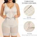 YIANNA Overbust Fajas Colombianas Shapewear for Women Tummy Control Body Shaper Girdles Post Surgery Compression Garment (Beige, XXL)
