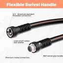 Garden Hose 50ft,Water Hose Heavy Duty,Flexible and Durable, Lightweight Hybrid Hose with Swivel Handle,Leakproof Hose Male to Female Fittings