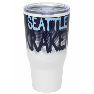 NHL Hockey Team Color Tie Dye Metallic Acrylic Tumbler with Hinged Lid