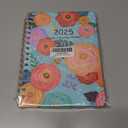 Planner 2025, Weekly Planner Undated & To Do List Notebook, 12 Monthly Note Book for Daily Organizer 6.3" x 8.4", Flexible Cover, Colorful Roses (Style D)