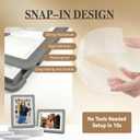 Dark Gray 5x7 Picture Frame,2Pack, Fits 5x7 Photo or 4x6 with Mat, Acrylic Front & Durable ABS Frame, Shatterproof UV-Resistant Tabletop Display, Vertical/Horizontal Home Dcor Frame