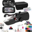 Beginner's Sewing kit with Storage Handheld Sewing Machine, Portable Sewing Machine with Storage, Electric Switch, Two Speed Modes,Easy to Operate.Sewing Machine for Beginners.Black with Accessories.