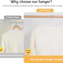 Nature Smile Non Slip PVC Coating Sweater Hangers,Dress Suit Coat Hangers,Wide Shoulder Bump Free Golf T Shirts Clothes Hangers (White Color 10 Pack)
