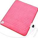 Deepsoon Heating Pad,Electric Heating Pads for Back,Neck,Moist Heating Pad for Abdomen Shoulder Knee Legs,Dry/Moist Heat&Auto Shut Off,Mother's Day Birthday for Men and Women,Fuchsia,24x20 Inch