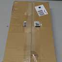 Simple Houseware English Style Bathroom Toilet Tissue Roll Holder Stand with Shelf, Marbled White (Wood Shelf - 29.2''H)