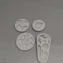 AFINSEA 4PCS Marine Theme Fondant Silicone Mold Seaweed Sea Fish Crab Coral Conch Sea Shells Shape DIY Handmade Baking Tools, For Theme Cake Cookie Chocolate Candy Decoration Fondant Polymer Clay