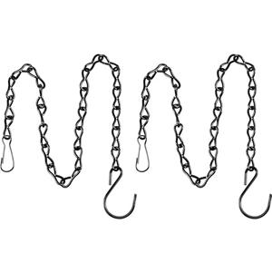 EBOOT 2 Pcs Hanging Chain for Bird Feeders, Planters, Lanterns and Ornaments (Black,19.7 Inch)