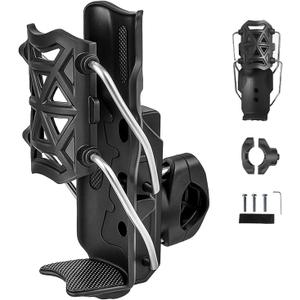 Adaptive Bike Cup Holder Motorcycle Bicycle Water Bottle Holder Bicycle Bumper Cup Holder 360 Rotation Fit Adaptive Cycling & Motorcycle Cup Holder with Automatic Clamping (Mysterious Black)