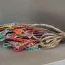 Shappy 24 Pieces 15.7 Feet Colorful Pennant Flags Banner Imitated Burlap Bunting Banner Pastel Fabric Triangle Flag for Classroom Carnival Birthday Wedding Party and Festival Decoration(Soft Colors)