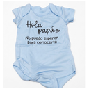 BIBIBLISSBABY Hola Papá Baby Announcement Onesie,Funny Spanish Pregnancy Announcement Infant Bodysuit for Grandparents to be,Baby Coming Soon Shower Reveal Idea Gift (Baby Blue), XS