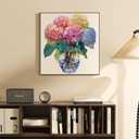 300 Pieces Flowers Wooden Puzzles for Adults, Hydrangea Unique Shaped Wooden Jigsaw Puzzles for Adults, Irregular Adult Wood Puzzle Creative Gift for Family Game