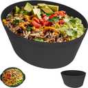6 Quart Silicone Slow Cooker Liner Reusable, Leakproof Oval Crockpot Liners Divider Insert  Compatible with Most 6QT Crock Pots/Slow Cookers  Thick, Weighted, Dishwasher Safe (1 piece) Dark Grey
