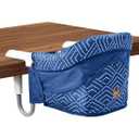 MTWML Portable High Chair for Table, Hook On High Chair That Attaches to Table, Space Saver Clip On Counter Seat for Baby, Easy Clean Baby Feeding Clamp Seat with Carry Bag for Travel (Stripe-Blue)