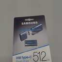 Samsung Type-C USB Flash Drive, 512GB, Transfers 4GB Files in 11 Secs w/Up to 400MB/s USB 3.2 Gen 1 Read Speeds, Compatible w/USB 3.0/2.0, Waterproof, 2022, Blue, MUF-512DA/AM