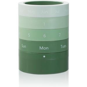 Comix Calender Pen Holder for Desk, Cute Pencil Holder Pen Organizer, Green Platsic Pen Pencil Cup for Home School Office Supplies