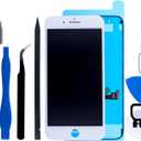 for iPhone 8 Plus Screen Replacement Kit 5.5" LCD Display Digitizer Assembly with Repair Tools and Frame Adhesive (A1864//A1897/A1898/A1899 White)