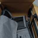 Cat Carrier for 2 Cats,Cat Carrier with Wheels for Cats and Dogs, Foldable Double Pet Carrier, Rolling Dog Carrier with Detachable Wheels and Telescopic Handle,2 Front Zippered Compartments Gray (22"L x 14.5"W x 14.5"H)