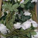 Hananona Artificial Roses in Bulk, Fake Silk White Roses Realistic Roses for Wedding Centerpieces Flower Arrangement Home Decor (100, White)