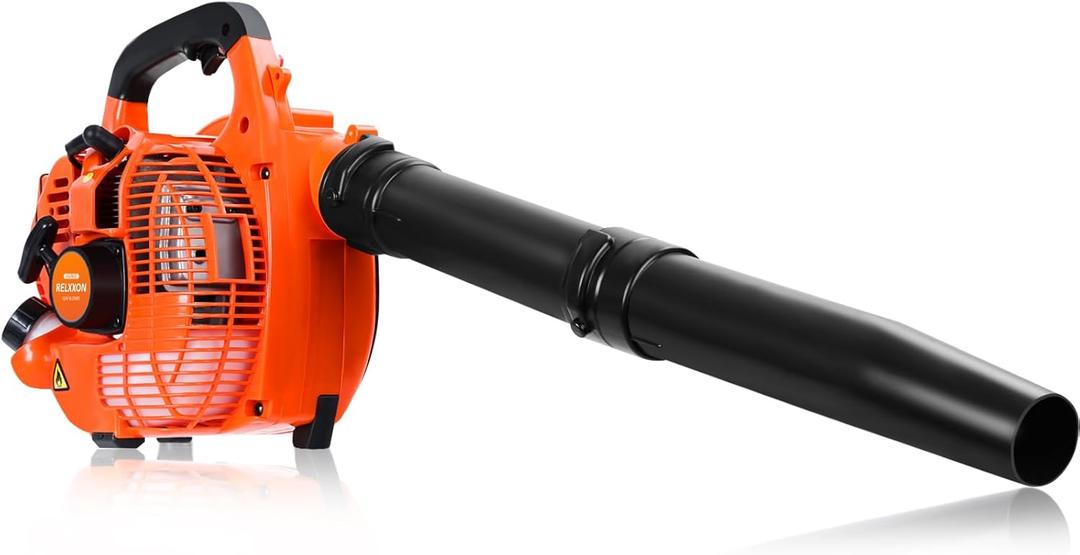 Gas Leaf Blower 26cc Handheld, Powerful 2-Cycle Engine, 180 MPH 380 CFM, Lightweight Quick-Start for Lawn Care, Yard Debris & Light Snow (Orange)