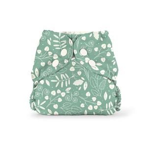 Esembly Cloth Diaper Cover - Reusable Swim Diaper, Waterproof, Breathable - Adjustable Outer Layer Over Absorbent Inner for Blowout Protection - Botany, Size 2 (18-35lbs)