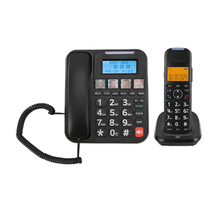 ciciglow Corded Cordless Senior Phone, Answering Machine, Call Blocking, Photo Dial, Loud Ringer, Handsfree Call, 3-Way Calling, Voice Guidance, Large Screen, 90dB Ringtone, Phonebook