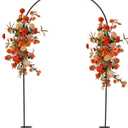 Queension Arch Backdrop Stand 7.2FT, Metal Wedding Arch Stand with Base for Ceremony, Balloon Arched Backdrop Frame with Screws for Birthday Party Baby Shower Celebration Decorations, Black