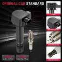 BDFHYK Ignition Coils UF582 and Iridium Spark Plug 9812 Compatible with 2006-2011 Honda Civic l4 1.8L Honda Oem Coil Pack Coil for Civic Replaces IZFR6K11S C1580 099700-102 DQ50132 Set of 4