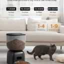 Automatic Cat Feeder, 3L Cat Food Dispenser Battery-Operated with 180-Day Battery Life, Timed Pet Feeder for Cats and Dogs, Desiccant Bag, Programmable Portion Control, 10s Voice Recorder