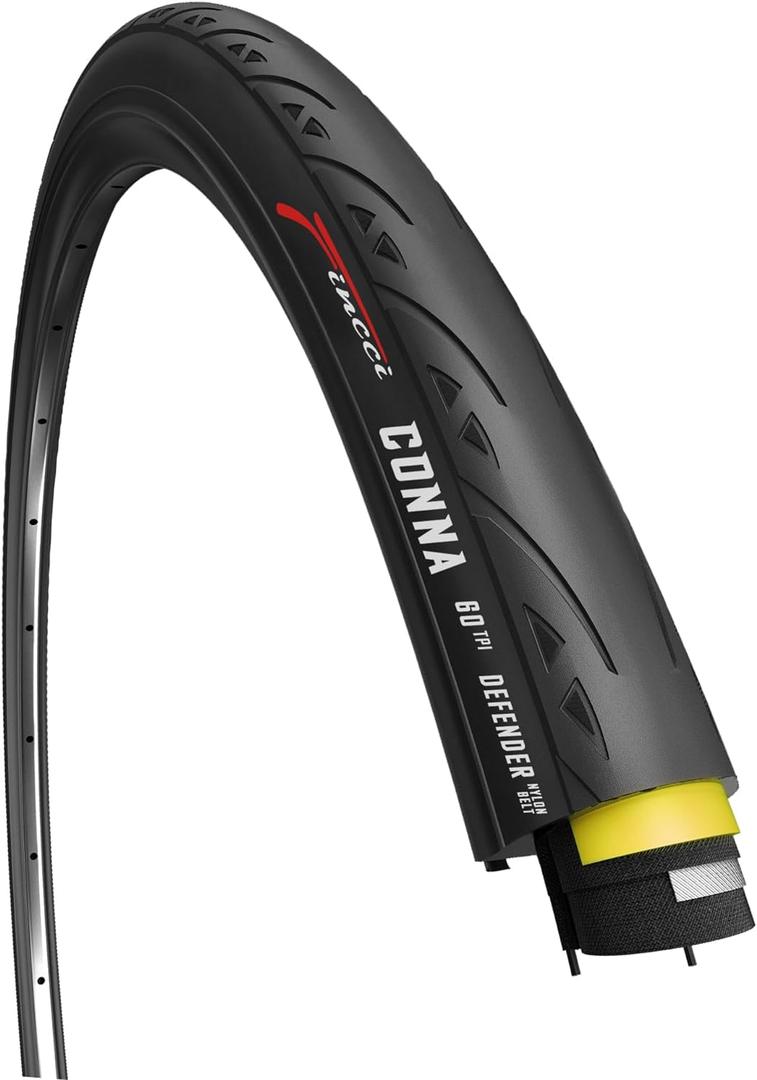 Fincci onna 700x23c Tire Foldable 23-622 60TPI with 1mm Antipuncture Protection for Cycling Racing Touring Road Bike