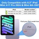 ProCase Smart Case for iPad Mini 7 A17 Pro 2024/iPad Mini 6 2021 8.3 Inch iPad Mini 7th/6th Gen Case, Hard Back Cover for iPad Mini 8.3 7th Gen A2995/A2996/A2993/6th Gen A2567 A2568 A2569 -Lightpurple