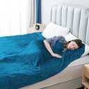 Electric Heated Blanket Twin Size 62"x84", Fast Heating Throw, Soft Plush Microplush for Bed & Couch, 10Hs Auto Off & 5 Heating Levels, Machine Washable, Gifts for Grandma & Family-Blue Green