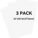 3 Pack White Foam Board 24"x36", 0.23" Thick Foam Core Board for Projects, White Poster Board for Painting, Displaying, and Craft Projects (3pack White)