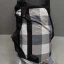 TigeJoy Extra Large Picnic Blanket Waterproof Foldable 80''x118'', Outdoor Picnic Mat Beach Blanket Sandproof for Park, Grass, Travel, Hiking, Camping Essentials, Gingham Picnic Blanket (6'8" x 9'10" (Rectangular), Grey)