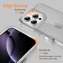 Compatible with iPhone 16 Pro Max Case with HD Screen Protector, Heavy Duty Shockproof [3 in 1] Clear Phone Cases for iPhone 16 Pro Max 6.9" (Black)