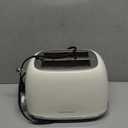 Roter Mond 2 Slice Toaster Retro Stainless Steel with Bagel, Cancel, and Defrost Functions, 6 Bread Shade Settings, Extra Wide Slots and Removable Crumb Tray, Cream