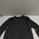 LOMON Women's 3/4 Length Sleeve Tops Crew Neck Dressy Casual Blouses Summer Tees Shirts (Large, Black)