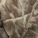 Smiry Fuzzy Couch Cover for Dogs, Non Slip Washable Pet Sofa Cover, Scratch Proof Hair Resistant Plush Sofa Slipcover, Pet Friendly Couch Cushion Protector for Cat, Brown, 27.6" x 47"