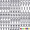 Jongdari Iron on Letters, 110 Pcs Alphabet Patches, Decorate Repair Letter Patches for Clothing Shirts Jackets Hats Jeans Shoes Bags (Black)