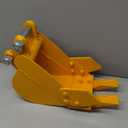 200mm/7.9'' Mini Excavator Bucket, Yellow Narrow Trench Bucket, Fit for Below 3 Tons Mini Excavator Attachment w/Pins*2#Replace Small Digger Micro Excavator Trenching Backhoe