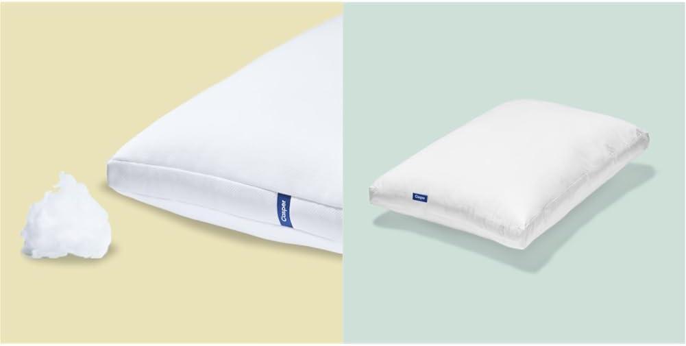 Casper Sleep Essential Cooling Pillow King & Original Pillow Standard, White